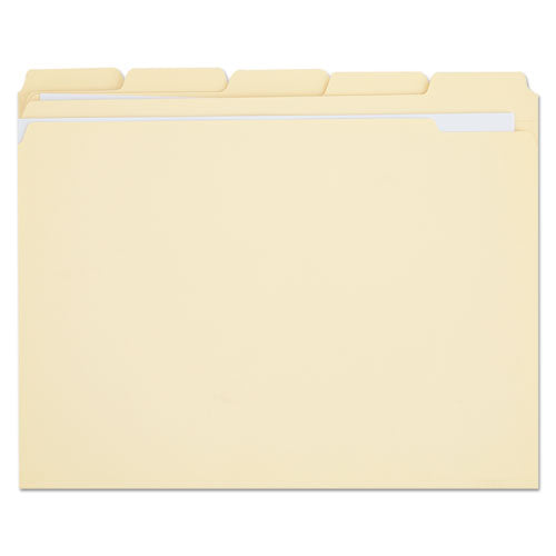 Double-ply Top Tab Manila File Folders, 1/3-cut Tabs: Assorted, Legal Size, 0.75" Expansion, Manila, 100/box