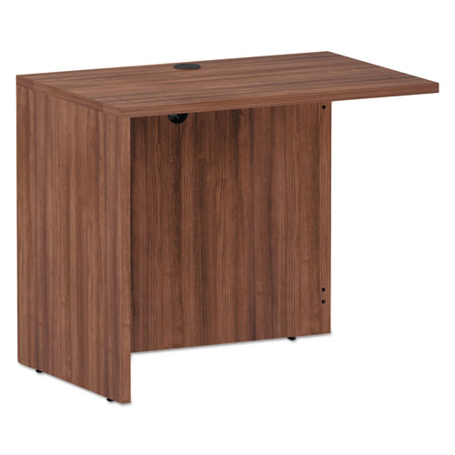 Alera Valencia Series Reversible Return/bridge Shell, 47.25w X 23.63d X 29.5h, Modern Walnut