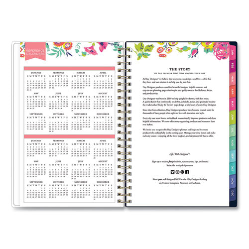 Day Designer Peyton Create-your-own Cover Weekly/monthly Planner, Floral Artwork, 8 X 5, Navy Cover, 12-month (jan-dec): 2023