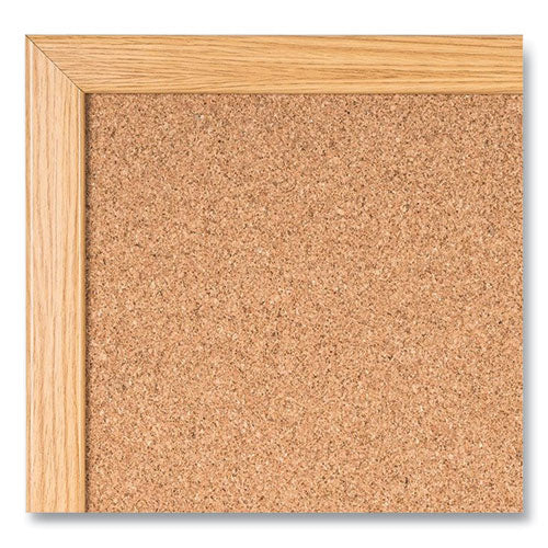 Value Cork Bulletin Board With Oak Frame, 24 X 36, Natural Surface, Oak Frame