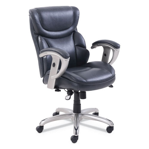 Emerson Task Chair, Supports Up To 300 Lb, 18.75" To 21.75" Seat Height, Brown Seat/back, Silver Base