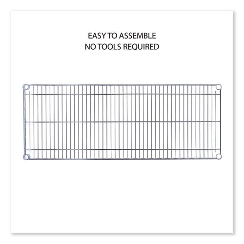 5-shelf Wire Shelving Kit With Casters And Shelf Liners, 48w X 18d X 72h, Silver