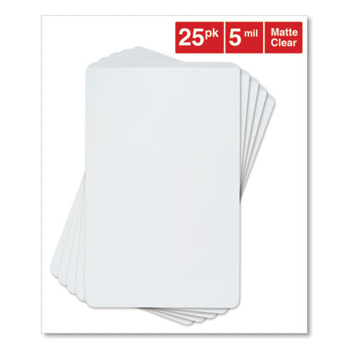 Laminating Pouches, 5 Mil, 2.13" X 3.38", Gloss Clear, 25/pack