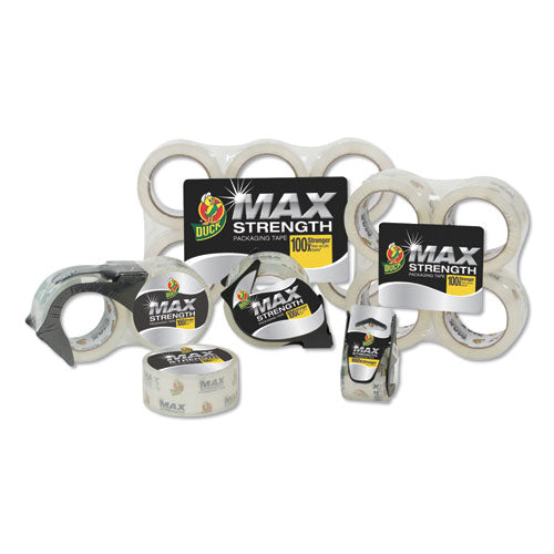 Max Packaging Tape With Dispenser, 1.5" Core, 1.88" X 22 Yds, Crystal Clear, 6/pack