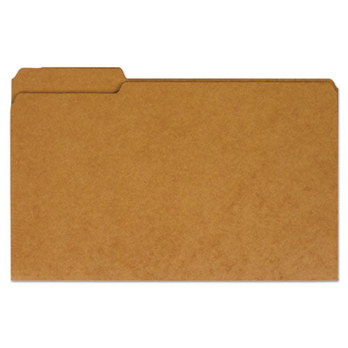 Reinforced Kraft Top Tab File Folders, Straight Tabs, Letter Size, 0.75" Expansion, Brown, 100/box