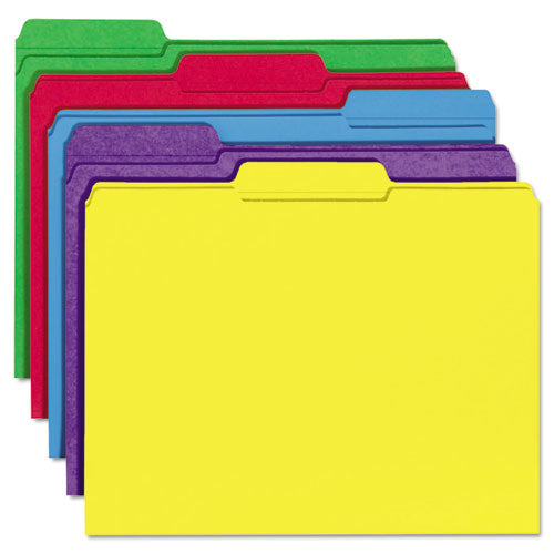 Reinforced Top-tab File Folders, 1/3-cut Tabs: Assorted, Letter Size, 1" Expansion, Violet, 100/box