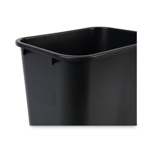 Soft-sided Wastebasket, 28 Qt, Plastic, Black