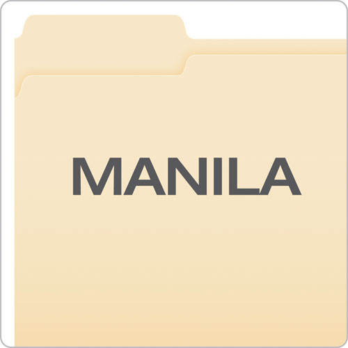 Manila Fastener Folders, 1/3-cut Tabs, 1 Fastener, Letter Size, Manila Exterior, 50/box