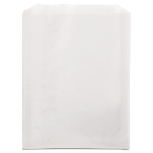 Grease-resistant Single-serve Bags, 6.5" X 8", White, 2,000/carton
