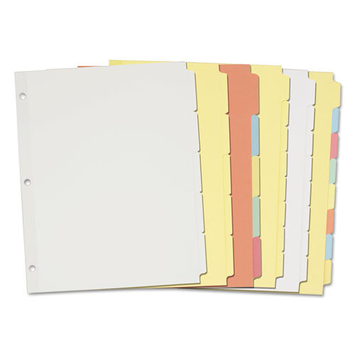 Write And Erase Plain-tab Paper Dividers, 8-tab, 11 X 8.5, Buff, 24 Sets