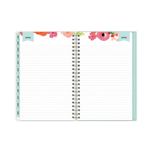 Day Designer Secret Garden Mint Frosted Weekly/monthly Planner, 8 X 5, Multicolor Cover, 12-month (jan To Dec): 2023