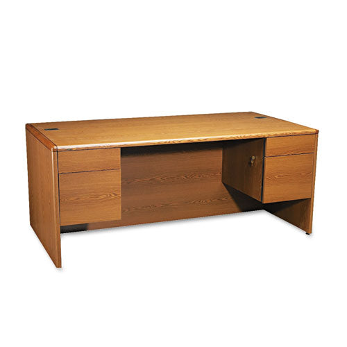 10700 Series Double Pedestal Desk With Three-quarter Height Pedestals, 72" X 36" X 29.5", Cognac