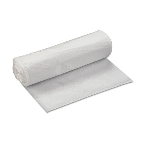 High-density Interleaved Commercial Can Liners, 33 Gal, 13 Microns, 33" X 40", Clear, 25 Bags/roll, 20 Rolls/carton