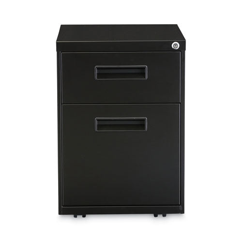 File Pedestal, Left Or Right, 2-drawers: Box/file, Legal/letter, Black, 14.96" X 19.29" X 21.65"