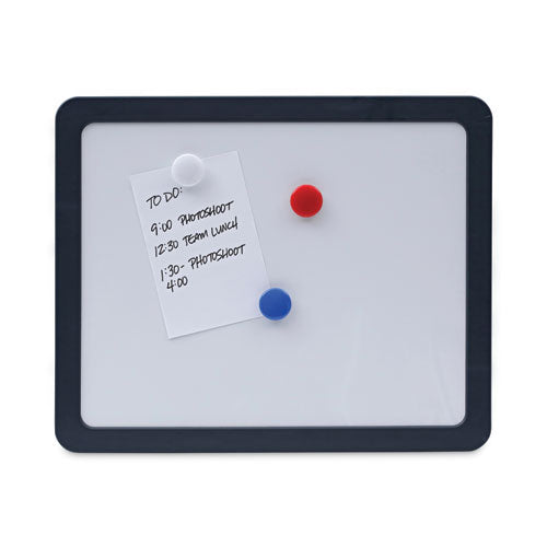 Recycled Cubicle Dry Erase Board, 15.88 X 12.88, White Surface, Charcoal Plastic Frame