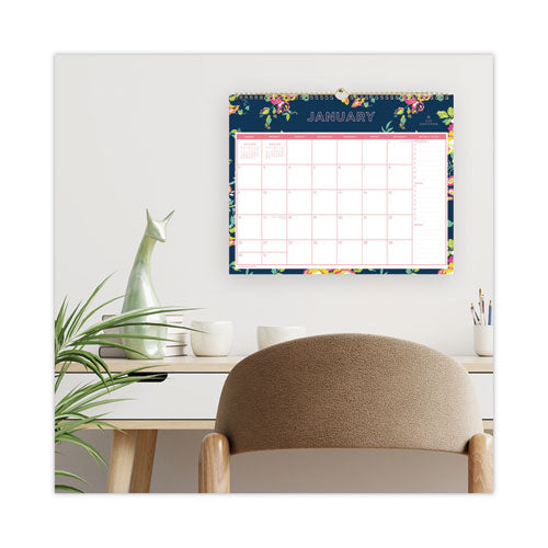 Day Designer Peyton Wall Calendar, Peyton Floral Artwork, 15 X 12, White/navy Sheets, 12-month (jan To Dec): 2023