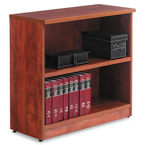 Alera Valencia Series Bookcase, Two-shelf, 31.75w X 14d X 29.5h, Med Cherry