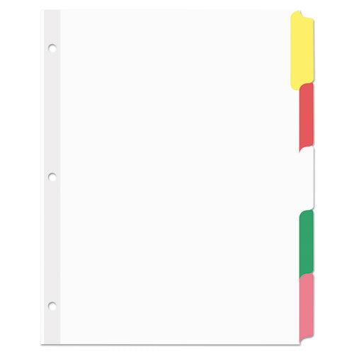 Deluxe Write-on/erasable Tab Index, 5-tab, 11 X 8.5, White, White Tabs, 1 Set
