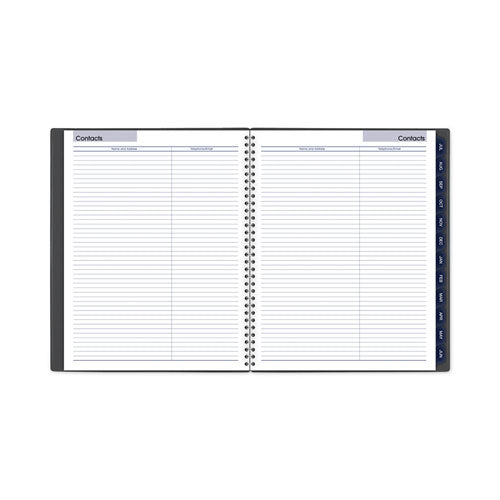 Dayminder Academic Monthly Desktop Planner, Twin-wire Binding, 11 X 8.5, Charcoal Cover, 12-month (july To June): 2023-2024