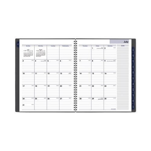 Dayminder Academic Monthly Desktop Planner, Twin-wire Binding, 11 X 8.5, Charcoal Cover, 12-month (july To June): 2023-2024