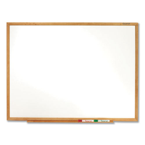 Classic Series Total Erase Dry Erase Boards, 36 X 24, White Surface, Oak Fiberboard Frame