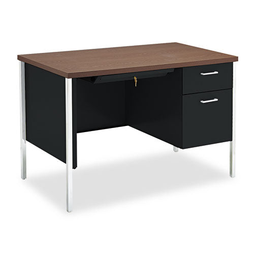 34000 Series Right Pedestal Desk, 45.25" X 24" X 29.5", Mocha/black