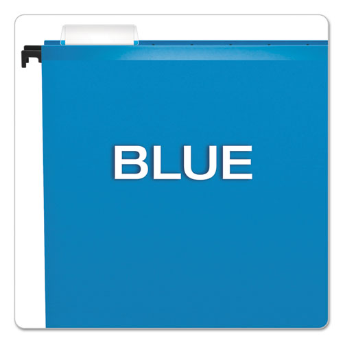 Surehook Hanging Folders, Legal Size, 1/5-cut Tabs, Blue, 20/box