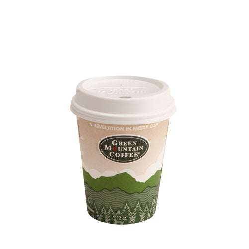 Paper Hot Cups, 12 Oz, Green Mountain Design, Multicolor, 1,000/carton