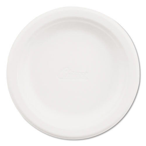 Paper Dinnerware, 3-compartment Plate, 9.25" Dia, White, 500/carton