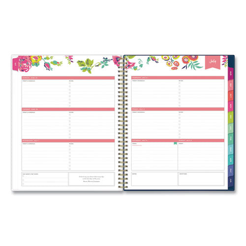 Day Designer Peyton Create-your-own Cover Weekly/monthly Planner, Floral, 11 X 8.5, Navy, 12-month (july-june): 2022-2023