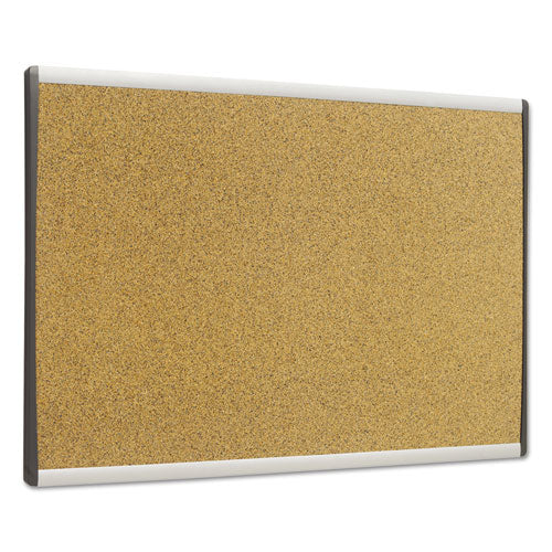 Arc Frame Cubicle Cork Board, 24 X 14, Natural Surface, Silver Aluminum Frame