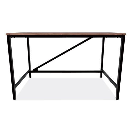 Industrial Series Table Desk, 47.25" X 23.63" X 29.5", Modern Walnut