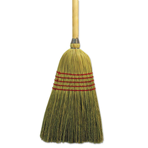 Parlor Broom, Corn Fiber Bristles, 55" Overall Length, Natural, 12/carton