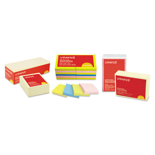 Self-stick Note Pad Value Pack, 3" X 5", Yellow, 100 Sheets/pad, 18 Pads/pack