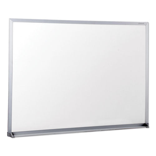 Melamine Dry Erase Board With Aluminum Frame, 48 X 36, White Surface, Anodized Aluminum Frame