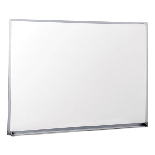 Melamine Dry Erase Board With Aluminum Frame, 48 X 36, White Surface, Anodized Aluminum Frame