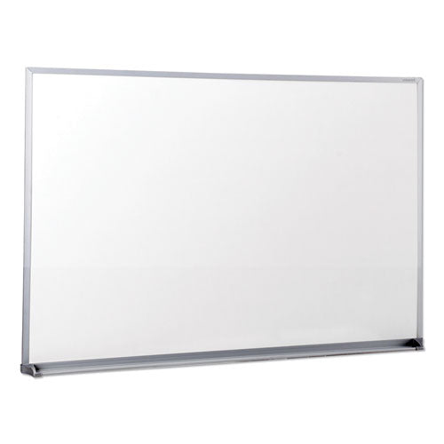 Melamine Dry Erase Board With Aluminum Frame, 48 X 36, White Surface, Anodized Aluminum Frame