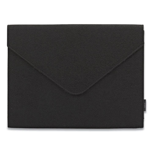 Soft Touch Cloth Expanding Files, 2" Expansion, 1 Section, Snap Closure, Letter Size, Black