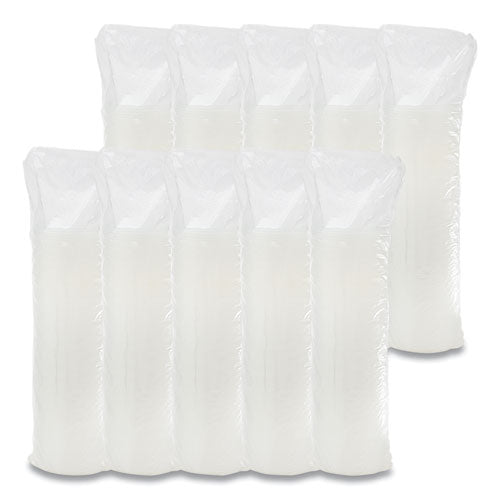 Plastic Lids, Fits 12 Oz To 24 Oz Hot/cold Foam Cups, Straw-slot Lid, White, 100/pack, 10 Packs/carton