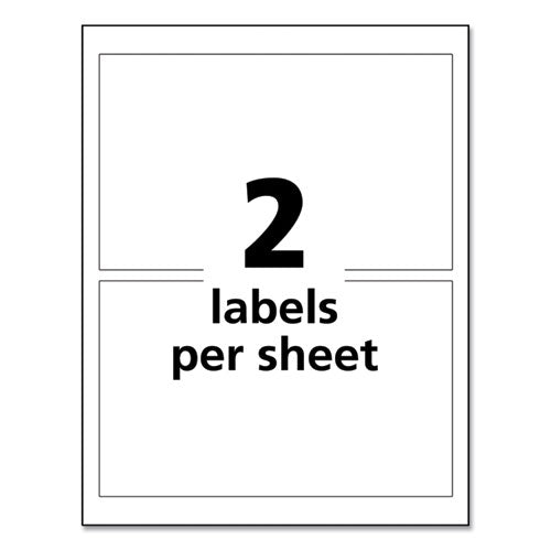 Ultraduty Ghs Chemical Waterproof And Uv Resistant Labels, 4.75 X 7.75, White, 2/sheet, 50 Sheets/pack