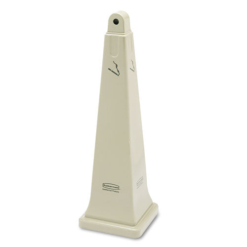 Groundskeeper Cigarette Waste Collector, Pyramid, 1 Gal, 12.25 X 39.75, Beige