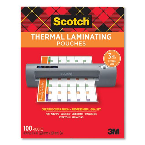 Laminating Pouches, 3 Mil, 8.5" X 14", Gloss Clear, 20/pack