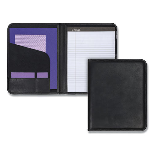 Professional Padfolio, 3/4w X 9 1/4h, Open Style, Black