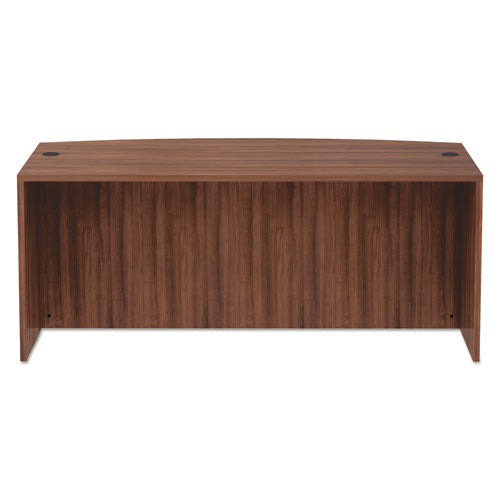 Alera Valencia Series Bow Front Desk Shell, 71" X 41.38" X 29.63", Modern Walnut