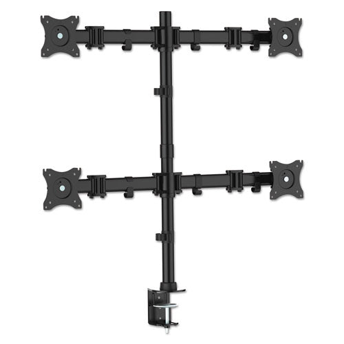 Articulating Triple Monitor Arms, For 13" To 27" Monitors, 360 Deg Rotation, 45 Deg Tilt, 180 Deg Pan, Black, Supports 18 Lb