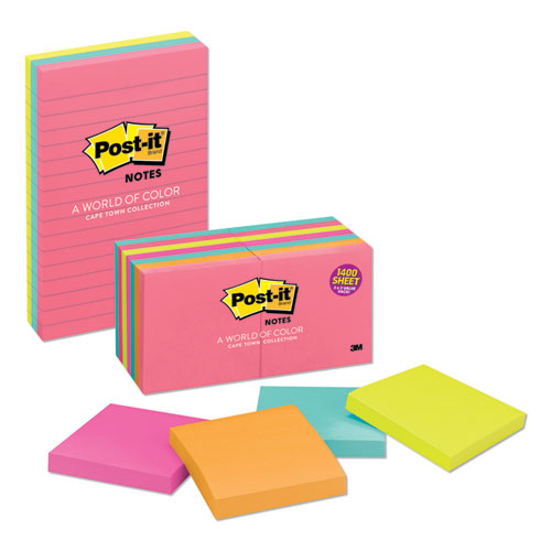 Original Pads In Poptimistic Collection Colors, 4" X 4", 100 Sheets/pad, 5 Pads/pack