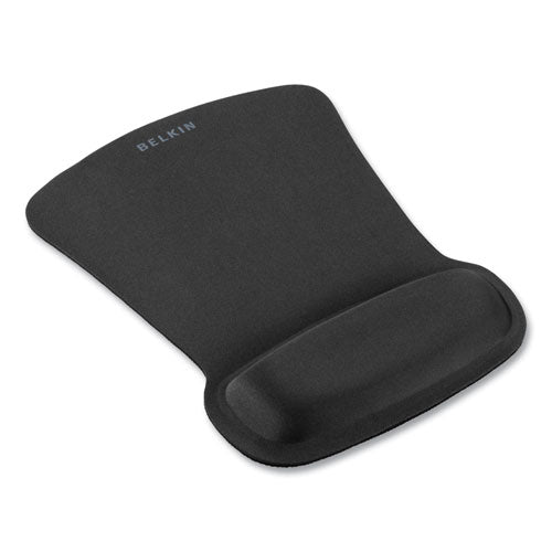 Waverest Gel Mouse Pad With Wrist Rest, 9.3 X 11.9, Black