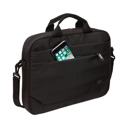 Advantage Laptop Attache, Fits Devices Up To 15.6", Polyester, 16.1 X 2.8 X 13.8, Black
