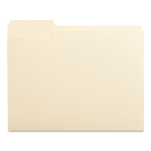 Top Tab File Folders, 1/3-cut Tabs: Left Position, Letter Size, 0.75" Expansion, Manila, 100/box