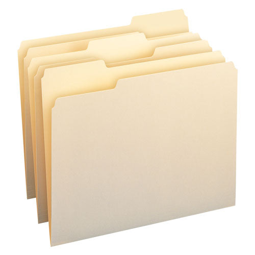 Top Tab File Folders, 1/3-cut Tabs: Left Position, Letter Size, 0.75" Expansion, Manila, 100/box